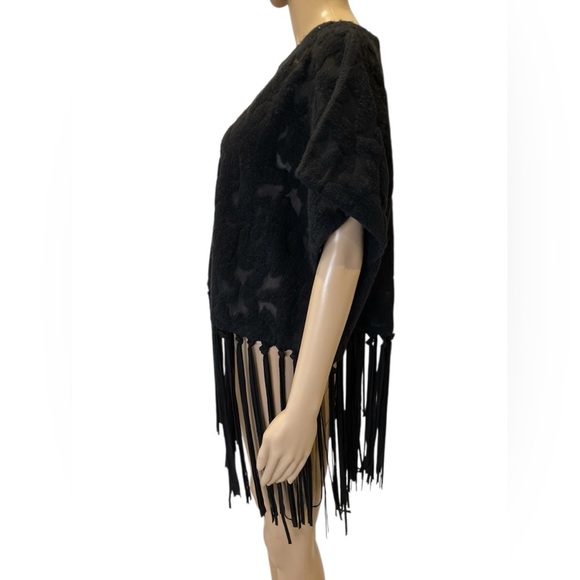 INC International Concepts Fringe Burnout poncho size PP/PS - Picture 2 of 3